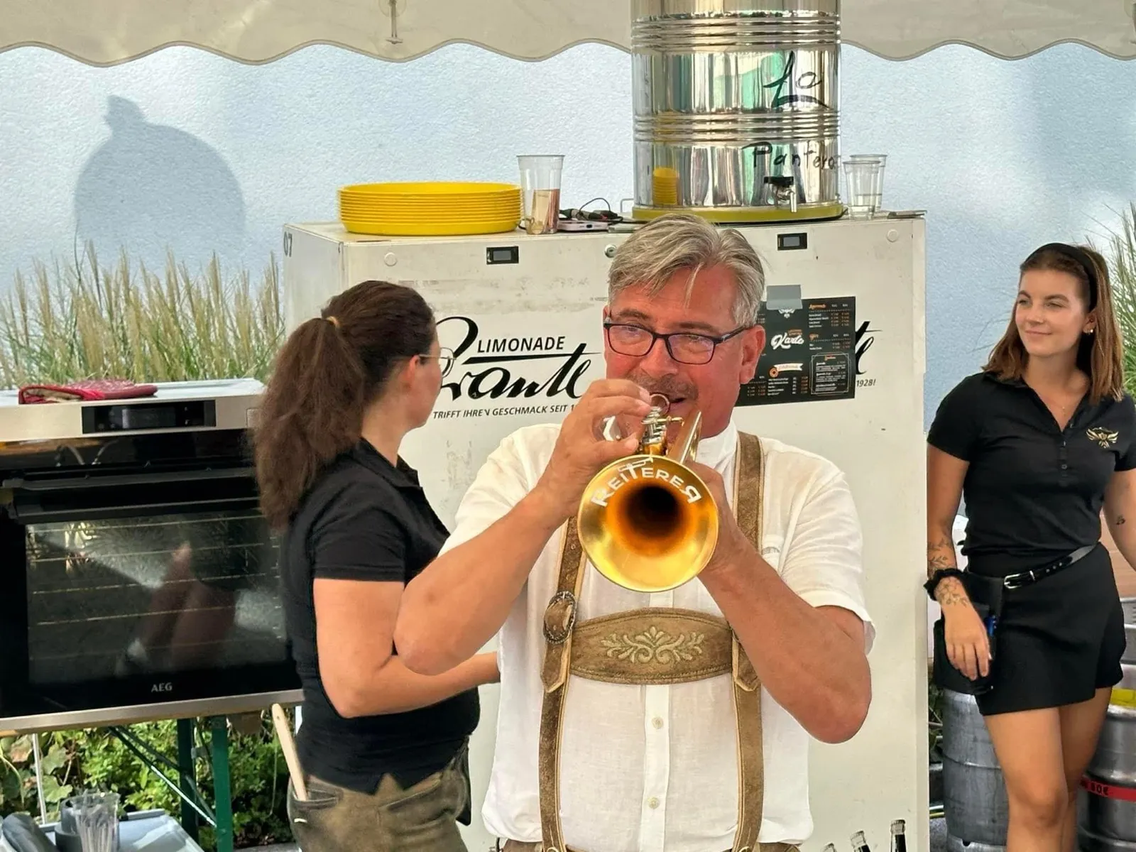 Trompeter beim Fest